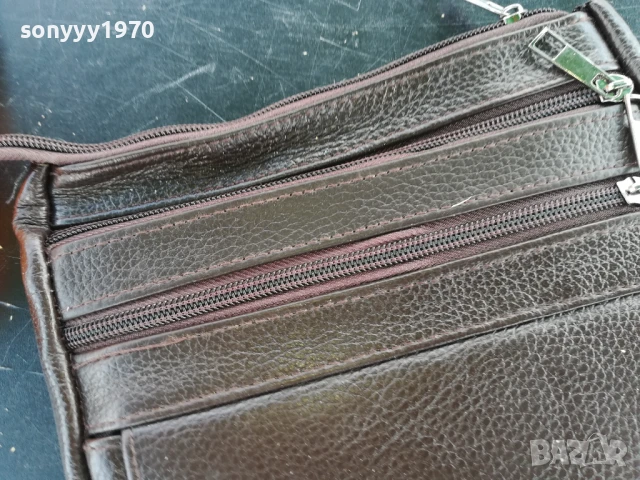 МЪЖКА КАФЯВА ЧАНТА С ЦИПОВЕ 1907251928, снимка 4 - Чанти - 51075717