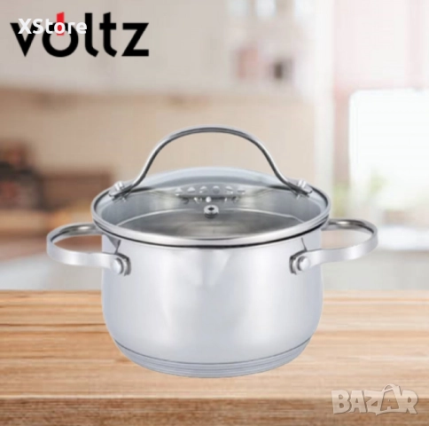 Тенджера Voltz, различна съвместимост, Инокс, снимка 4 - Съдове за готвене - 52497941