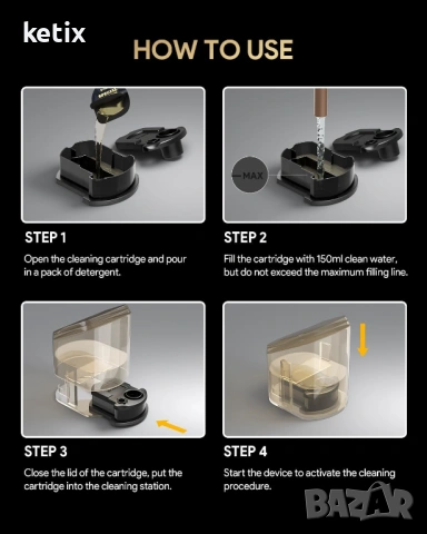 Почистваща касета за многократна употреба за почистване за Braun Clean & Renew CCR, снимка 5 - Други - 53602122