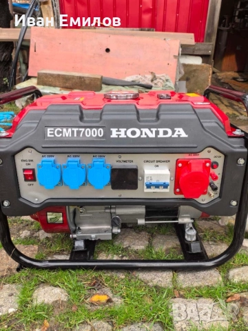 Генератор 3 фазен монофазен Honda ECMT 7000 Чисто нов не е пален никога 