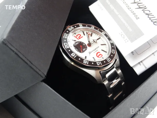 ВОСТОК КОМАНДИРСКИЕ АВТОМАТИЧЕН-GMT-FULL LUME  ref: 03099А, снимка 5 - Мъжки - 46851919