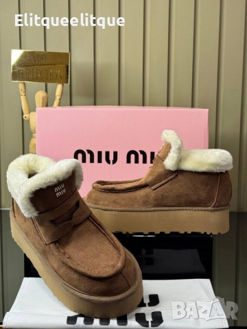 дамски боти с пух miu miu, снимка 2 - Дамски боти - 52225554