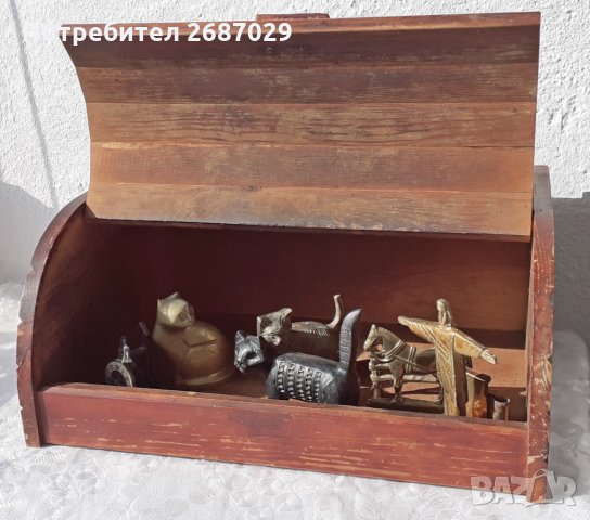 стара дървена кутия за хляб, снимка 1