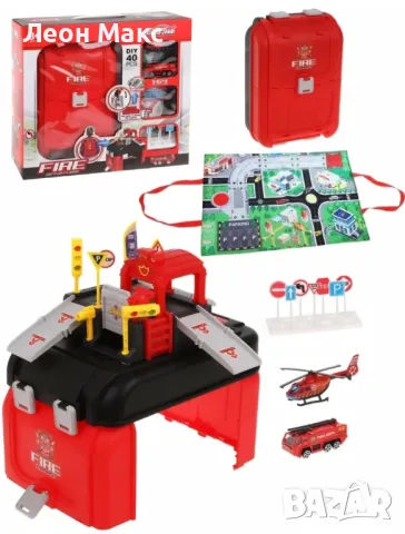 Паркинг раница с метална кола и килим 40ч , снимка 2 - Коли, камиони, мотори, писти - 48418501