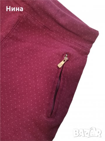 Красив клин- панталон в бордо с нежни точки, снимка 3 - Клинове - 36025404