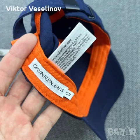 Оригинална Calvin Klein Шапка с козирка Синя One Size, снимка 3 - Шапки - 50257712