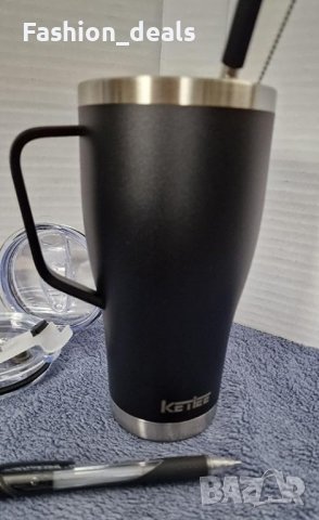 Нова изолирана вакумна чаша с 2 капак кафе топли и студени напитки, снимка 10 - Други стоки за дома - 41805520