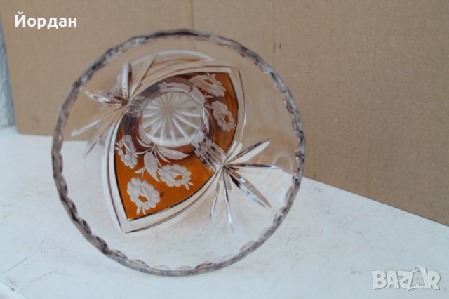 Кристална ваза бохемия, снимка 11 - Антикварни и старинни предмети - 41646294