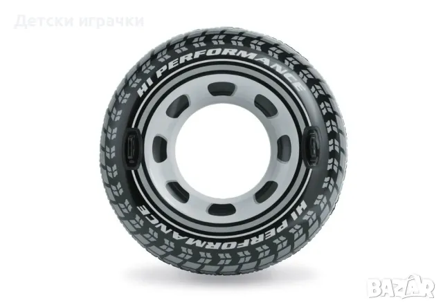 Надуваем пояс Monster Truck Intex, диаметър 114 см, PVC, с дръжки, черен, снимка 2 - Надуваеми играчки - 49980778