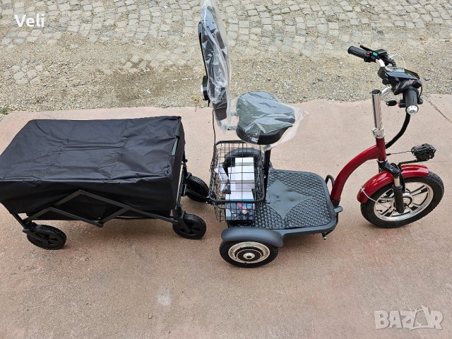 Триколка на ток с прикачено ремарке 1000W задно предаване, снимка 10 - Мотоциклети и мототехника - 42323190