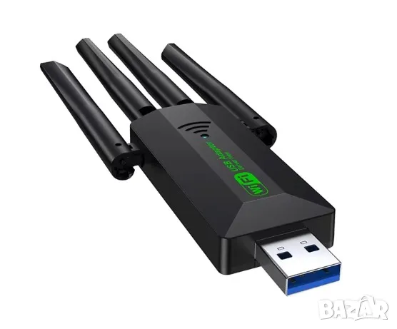 1200Mbps WiFi USB адаптер Dual Band 2.4G+5Ghz Wi-Fi, снимка 3 - Мрежови адаптери - 48411264