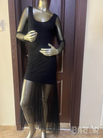 Официална дълга рокля с дантела/мрежа., снимка 1 - Рокли - 37713206