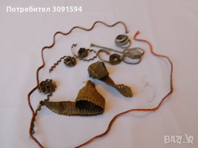 1890г- френски златни метални оплетка, галон, дантела, снимка 5 - Антикварни и старинни предмети - 40791798