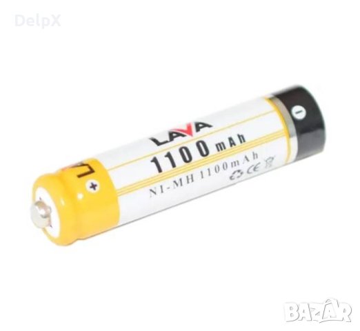 Акумулаторна батерия LAVA, презареждаема, 1,2VDC, 1100mAh, AAA, R03, Ni-MH