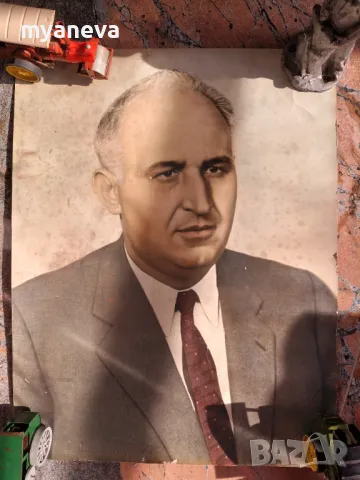 Тодор Живков, стара снимка с надпис в рамка . , снимка 3 - Картини - 48655969