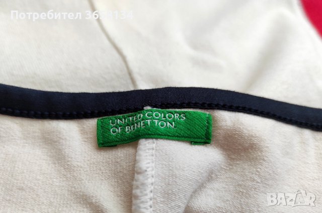Дамска бяла памучна рокля - Benetton, снимка 3 - Рокли - 40325149