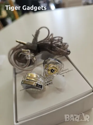 Слушалки CCA CRA In-Ear Monitor с 2Pin сменяем кабел, 3.5 мм жак, сребристи, снимка 7 - Слушалки и портативни колонки - 55722376