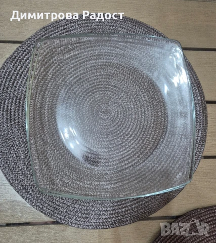 Стъклени чинии за сервиране! Състояние използвано като ново! , снимка 2 - Чинии - 51181866