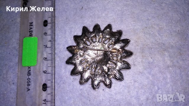СТАРА ФЛОРАЛНА СРЕБРИСТА АРТ БРОШКА - ЦВЕТЕ с КРИСТАЛЧЕТА 34514, снимка 6 - Други - 39072646