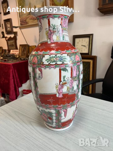 Ръчно рисувана китайска ваза. №4367, снимка 7 - Антикварни и старинни предмети - 41801103