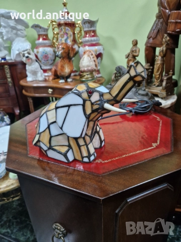 Прекрасна антикварна настолна лампа Тифани , снимка 8 - Настолни лампи - 52323432