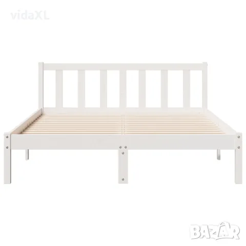 vidaXL Екстра дълга рамка за легло, без матрак, 140x220 см, бор масив, снимка 4 - Спални и легла - 56148194