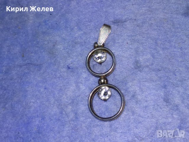 СКЪПОЦЕНЕН СРЕБЪРЕН ФешънАРТ ПЕНДАНТ СРЕБРО925 сФАСЕТИРАНИ ЦИРКОНИ ЧАСТ от БИЖУТЕРИЕН КОМПЛЕКТ 32128, снимка 4 - Колиета, медальони, синджири - 40576754