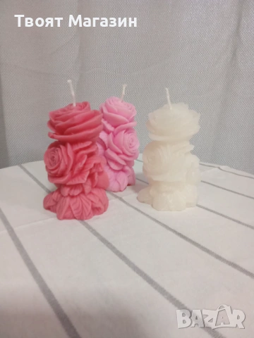 Подарък за 8-ми март: Кутия със соева свещ Рози и магнит "Ръчна изработка", снимка 14 - Подаръци за жени - 53121670