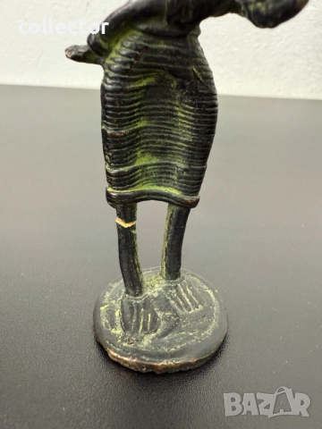 Индийска бронзова племенна фигура. №7497, снимка 9 - Антикварни и старинни предмети - 52064181