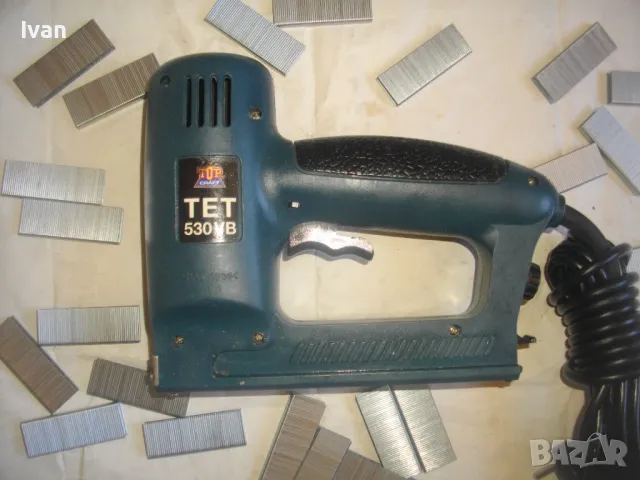 Немски ЗА РЕМОНТ ЗА ЧАСТИ Електрически Дърводелски Тапицерски ТАКЕР 8-16мм Липсва Удар Top Craft, снимка 2 - Други инструменти - 47457787