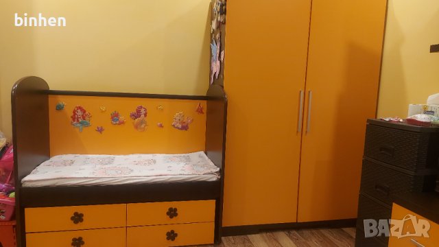 Бебешкo/детско легло , снимка 2 - Мебели за детската стая - 41915589