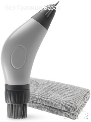 Нов Комплект за почистване на обувки четка твърди влакна стъргалка кърпа