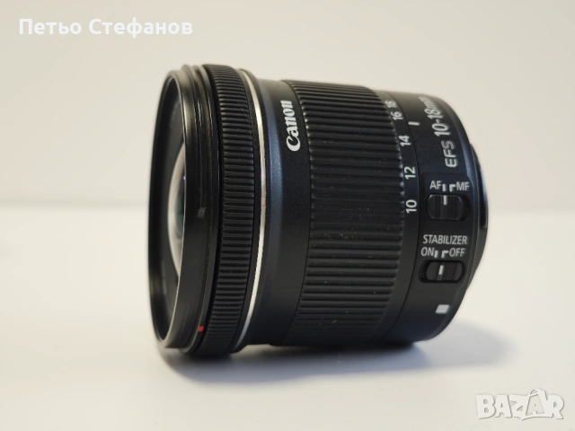 обектив Canon EF-S 10-18mm f/4.5-5.6 IS STM, снимка 5 - Обективи и филтри - 53328287