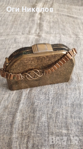 Ретро месингова дамска чантичка, снимка 2 - Антикварни и старинни предмети - 51627651