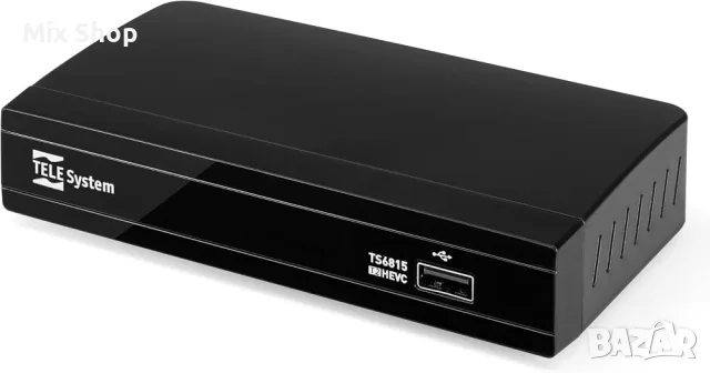Нов Цифров ефирен декодер Tele System TS6815/02 DVB-T2 HEVC 10-bit, снимка 2 - Плейъри, домашно кино, прожектори - 55726843