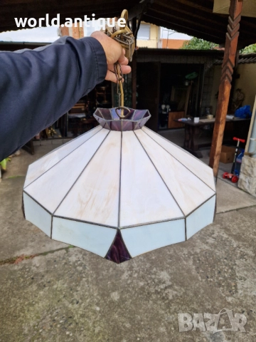 Лампа таванна абажур полилей Тифани , снимка 8 - Лампи за таван - 52139252