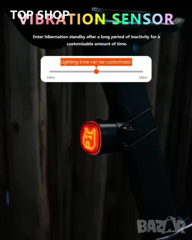 TOWILD TL08 Задна светлина за велосипед с Expression DIY функция, снимка 6 - Аксесоари за велосипеди - 49488049