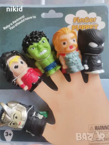 Куклен театър с пръсти пръстчета герои Avengers гумени гумирани fingers finger