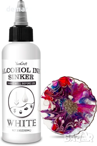 Бяло алкохолно мастило за епоксидна смола, 100 мл концентрирано