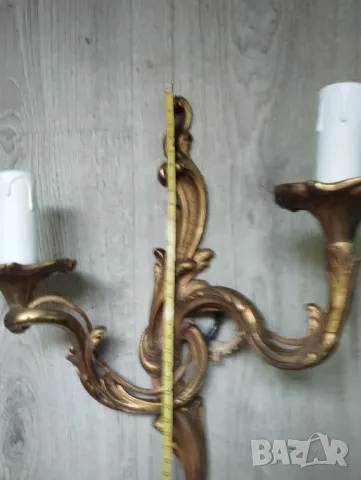 Два аплика за стена рококо комплект, снимка 3 - Лампи за стена - 47562739