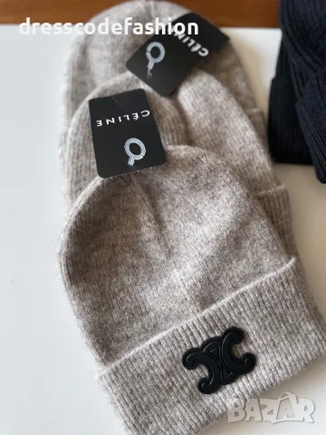 Шапка плетиво Celine, снимка 3 - Шапки - 47865311