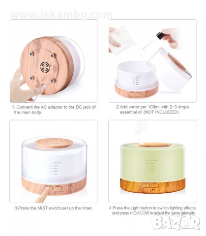 АРОМА ДИФУЗЕР ЗА ЕТЕРИЧНИ МАСЛА С ЦВЕТОТЕРАПИЯ - код 2022, снимка 3 - Други - 33965090