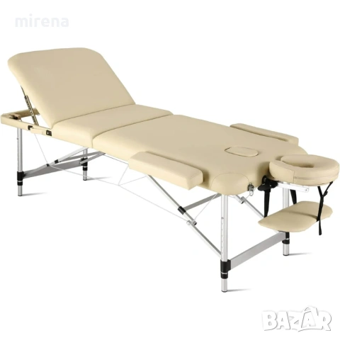 Алуминиева масажна преносима маса, кушетка с калъф за носене