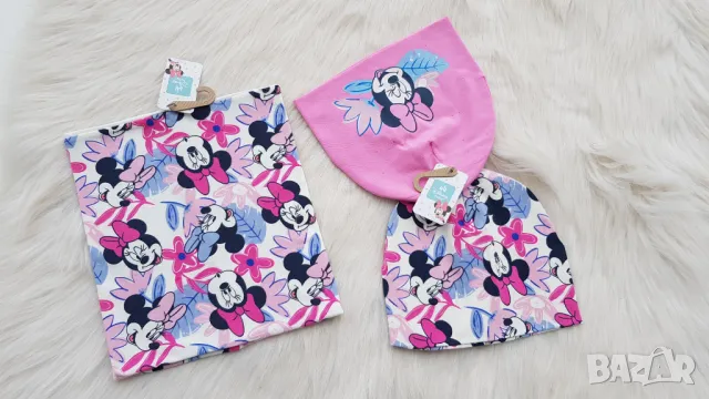 Детски шапки и шал Мини Маус 6-12 месеца, снимка 13 - Бебешки шапки - 49343629