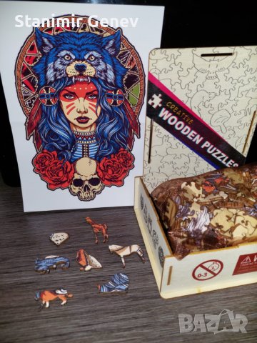 Дървени пъзели с различни животни и спортисти, снимка 9 - Пъзели - 39302414