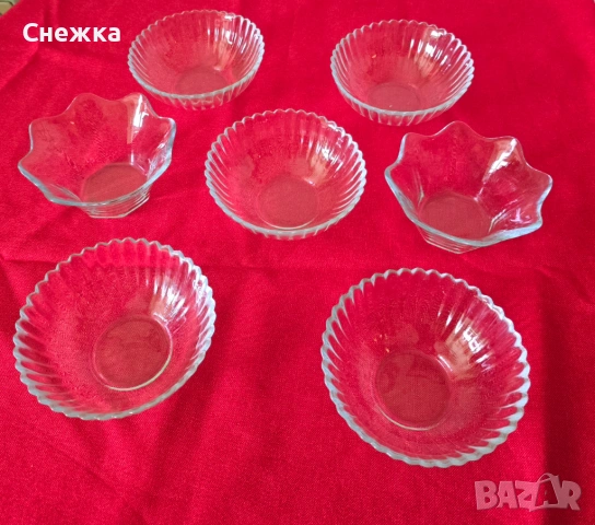 Стъклени купи за ядки, снимка 3 - Прибори за хранене, готвене и сервиране - 53743772