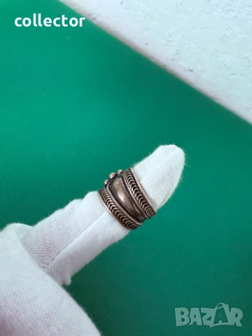 Ръчно изработен сребърен пръстен. №7633, снимка 6 - Пръстени - 52481772