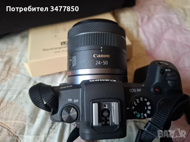 Фотоапарат Canon RP +2 нови батерии + чисто нов батериен грип., снимка 2 - Фотоапарати - 55880798