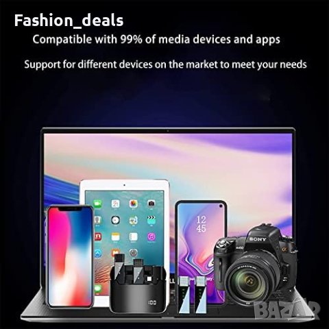 Нов Безжичен лавалерен микрофон за iPhone iPad, 600mAh Wireless, снимка 2 - Микрофони - 41919064