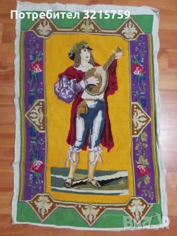 Голям гоблен ,ръчно шит 67х 42см., снимка 5 - Гоблени - 50302524